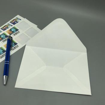 Umschlag C6 Papier Grußkarten weiß offen